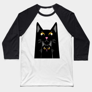 Daddy Cat and baby Cat Baseball T-Shirt